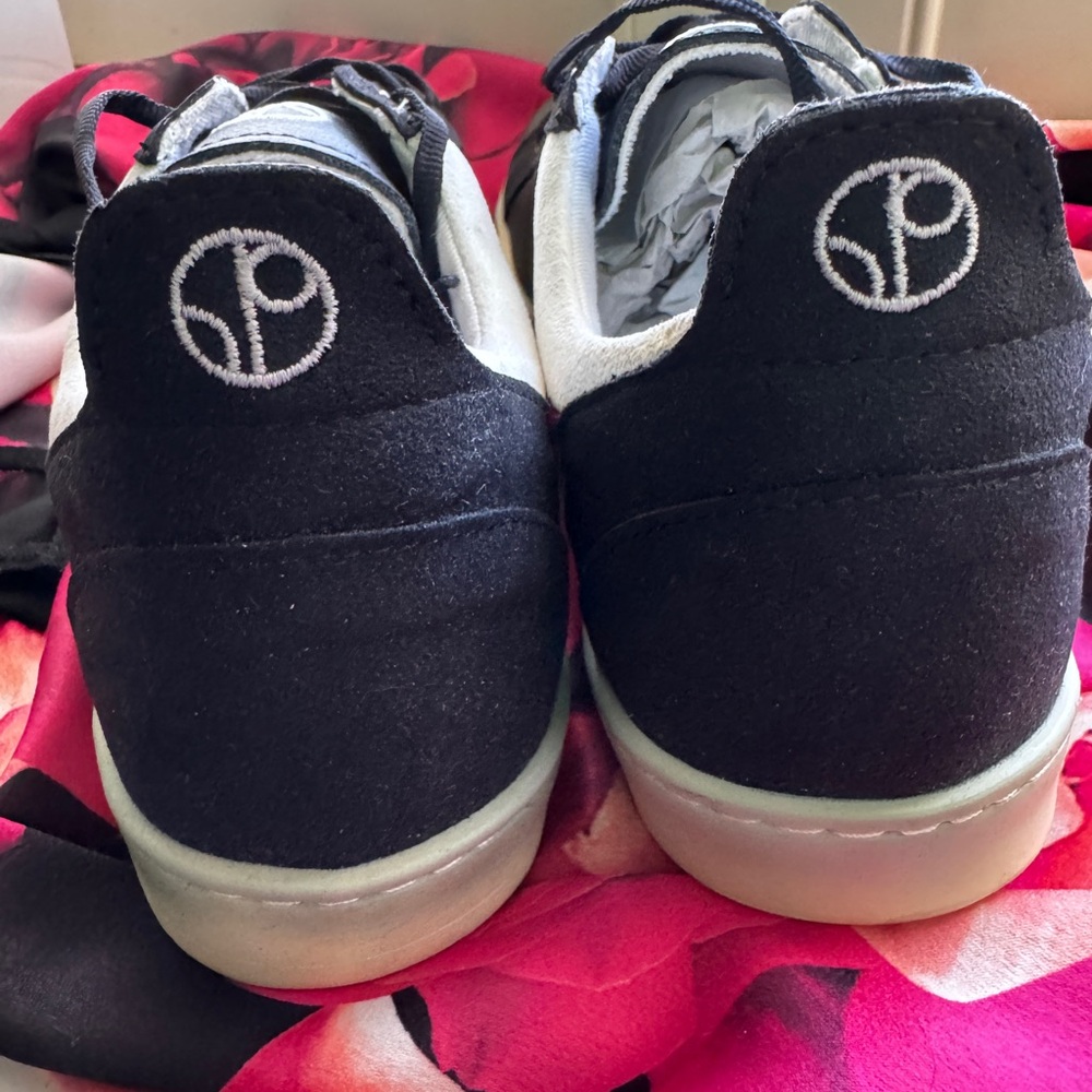 1People BorAs Classic Sneakers Oyster- Black Leather SIZE 39 (8) Womens NEW - Picture 15 of 15